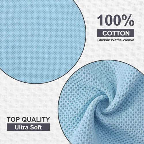 Miniatura 172 de Kitinjoy - Paños de cocina de 100 % algodón, tela de tejido gofrado, paño de limpieza ultrasuave, absorbente y de secado rápido. Beige