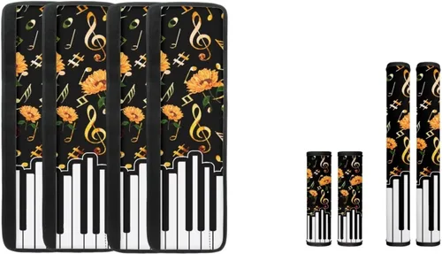 Miniatura 18 de DISNIMO Fundas para manija de puerta de refrigerador con calabaza otoñal, 8 piezas Kithchen para nevera, microondas, horno, lavavajillas, protector
