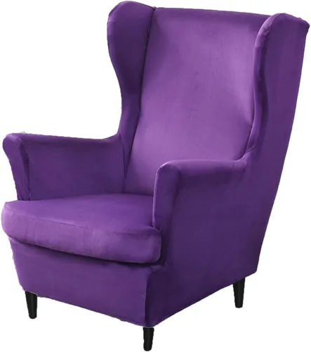 Miniatura 33 de GULI Wingback - Funda para silla de 2 piezas, fundas para silla de sillón, fundas de elastano para sofá, protector de muebles, lavable a máquina