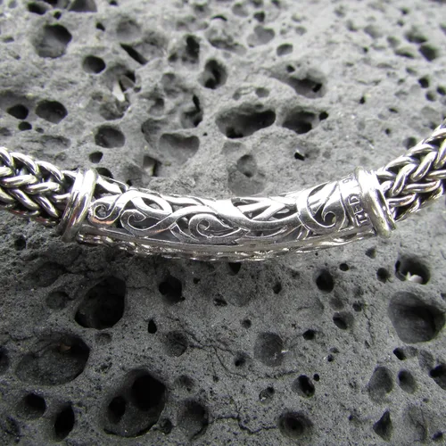Miniatura 9 de Pulsera Turtle Manta Ray. Plata de Ley. Peridoto. 7 pulgadas.