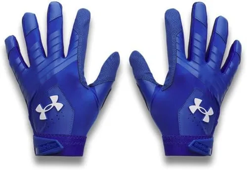 Miniatura 14 de Under Armour Guantes de béisbol Clean Up para hombre (100) blanco / plata metálica / plata metálica