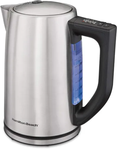 Hamilton Beach Hervidor de té eléctrico de acero inoxidable de temperatura variable 41025