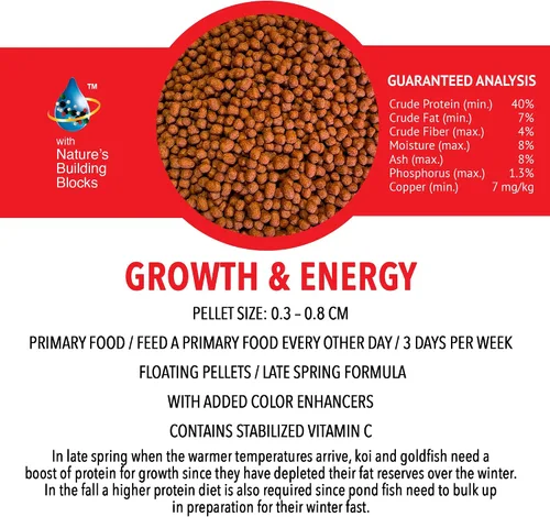 Miniatura 6 de MICROBE-LIFT Pellets flotantes de alto crecimiento y energía para estanques, jardines acuáticos y fuentes, seguros para peces dorados vivos y koi