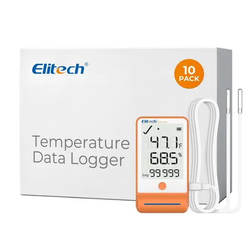 Miniatura 26 de Elitech ISO 17025 Certificado GSP-6 Bluetooth Data Logger Temperatura Humedad 100000 Readings, Shadow Data, Max Min Record, Auto PDF/CSV