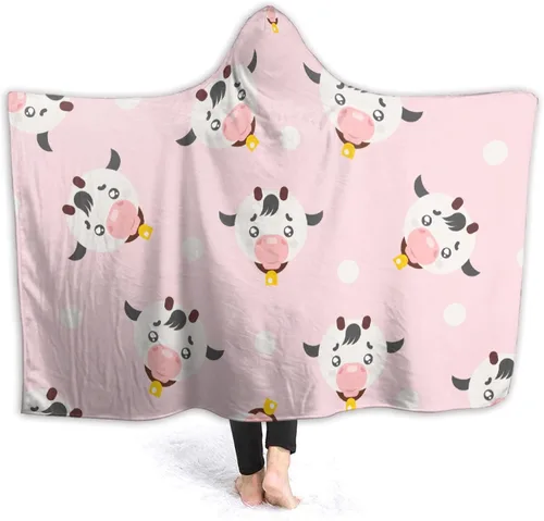 Miniatura 7 de ARAHANT Manta con capucha de cerdo de dibujos animados, bonita manta con capucha de animales, buen regalo para niños, tamaño pequeño de 40 x 50