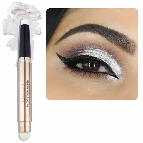 Miniatura 15 de Sombra de Ojos en Barra Cremosa, de Larga Duración, a Prueba de Pliegues, Sombra de Ojos con Difuminador Incorporado, Brillo Dorado