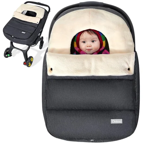 Miniatura 8 de Orzbow Fundas de asiento de automóvil para bebés de invierno, funda universal para asiento de automóvil con cuello ajustable, funda impermeable