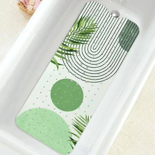Miniatura 53 de Alfombra para Bañera Antideslizante, Alfombra Bohemia Cuadrada para Bañera y Piso de Ducha con Ventosas para Adultos, Niños y Ancianos, 21 x 21