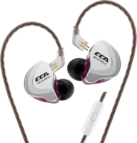Miniatura 11 de CCA C10 Pro - Monitor intrauditivo, HiFi 1DD 4BA Hybrid Five Drivers in-Ear Earphone, carcasa de aleación de zinc + auriculares de resina con cable