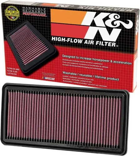 K&N Filtro de aire del motor: aumenta la potencia y la aceleración, lavable, premium, filtro de aire de repuesto para automóvil: compatible con
