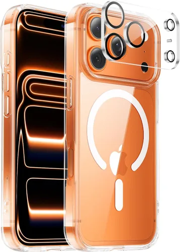 Miniatura 19 de Funda para iPhone 17 Pro Max con protector de lente de cámara [protección de grado militar de 10 pies] compatible con MagSafe a prueba de golpes