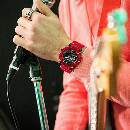 Miniatura 8 de G-Shock GA2200SKL-4A - Reloj serie esqueleto con ondas de sonido, color rojo, Transparente Rojo, talla única