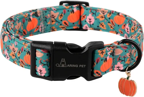 Miniatura 32 de Aring Pet Collar de algodón, ligero y ajustable, con hebilla de liberación rápida para perros pequeños, medianos y grandes, para cachorros, S