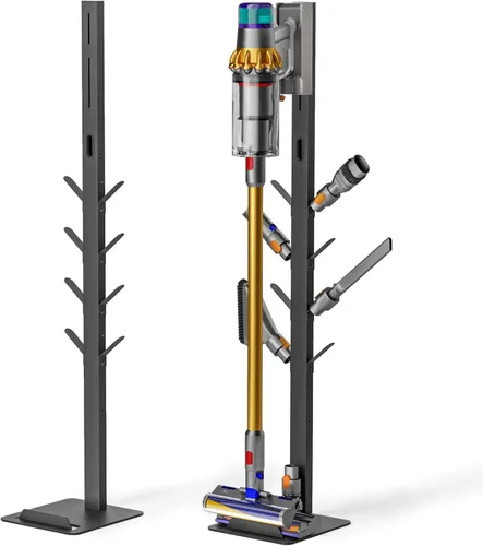 PEGZONE Soporte de vacío compatible con Dyson G5 V15 V12 V11 V10 V9 V8 V7, S11 A10 A11, NEC180 280TL, soporte inalámbrico para aspiradora con 8 Negro