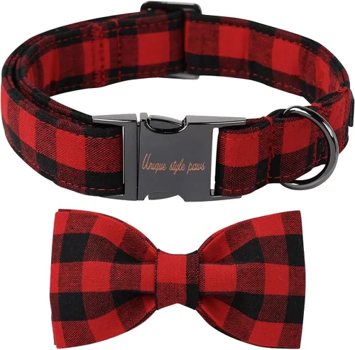 Miniatura 17 de Unique style paws Collar de perro para el día de San Valentín con lazo de flores, collar de cachorro de corazón azul, el mejor regalo para niños