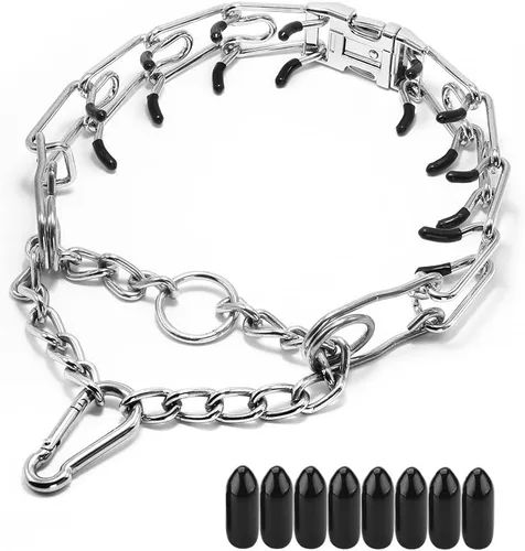 Miniatura 11 de Collares de púas para perros, collar de perro sin tirones, collar de entrenamiento para perros grandes, medianos y pequeños, de acero inoxidable