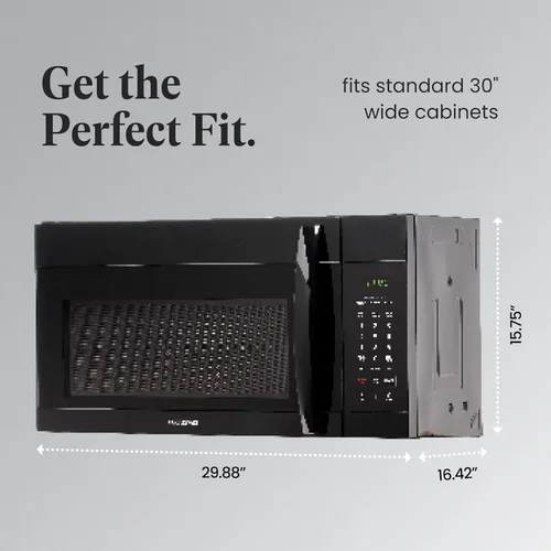 Miniatura 4 de Farberware - Horno microondas de 1.7 pies cúbicos para sobre la estufa – 1000 vatios de potencia, configuraciones de cocción automática, Negro