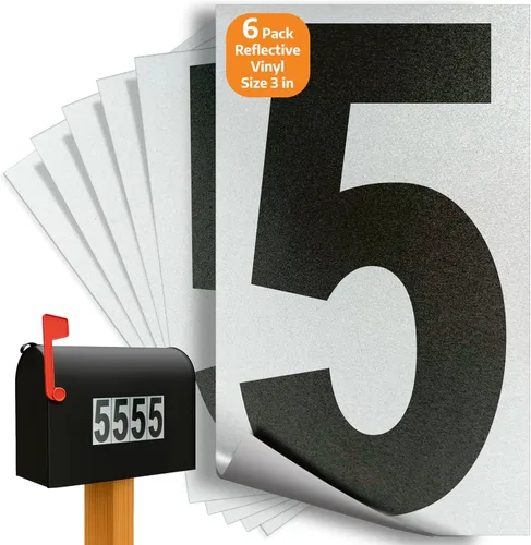 Miniatura 67 de iSYFIX Calcomanías de vinilo negro número 0 (Zero) – Paquete de 6 calcomanías de 1.5 pulgadas – Calcomanías de alta calidad, fondo reflectante