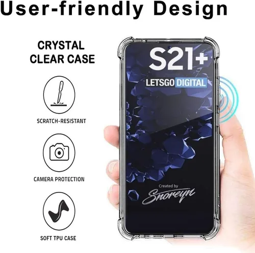 Miniatura 3 de Funda transparente para Samsung Galaxy S21 Plus (S30 Plus) 5G, funda protectora de TPU flexible a prueba de golpes, protección contra caídas