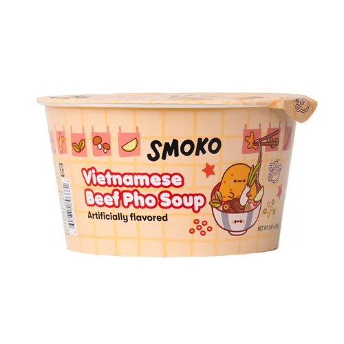 Miniatura 6 de Smoko Tayto - Fideos instantáneos de carne picante, taza de 2.22 onzas, ramen audaz y sabroso, aperitivo coleccionable de personajes lindos