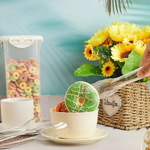Miniatura 5 de Tessco for you 50 pinzas de plástico para servir a granel, pinzas desechables de plástico de 9 pulgadas, pinzas de ensalada resistentes para cocina