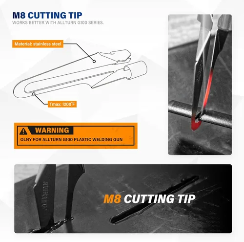 Miniatura 7 de Allturn Soldador de plástico, kit de soldadura de plástico 2 en 1, pistola de soldadura de grapas calientes, kit de reparación de parachoques