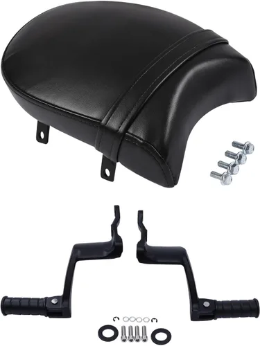 Miniatura 10 de TCT-MOTORPARTS Estriberas de pasajero Pedales Reposapiés de montaje para Boardwalk High Ball Victory Vegas Gunner Highball Kingpin Boardwalk Negro