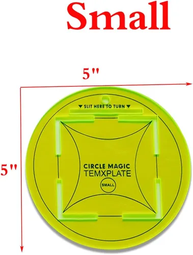 Miniatura 4 de Juego de plantillas de acolchado Circle Magic (5 y 10 pulgadas) con 1 pie de regla de acolchado de 1/4 pulgadas