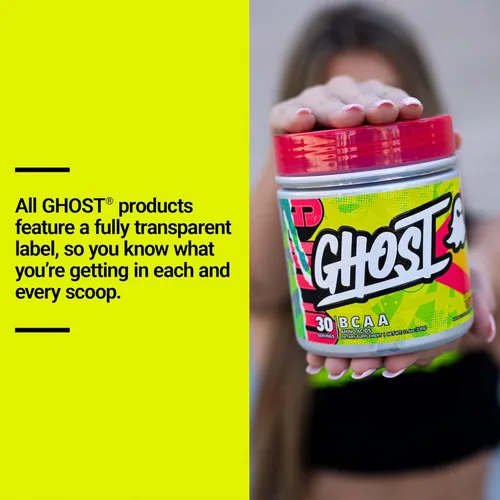 Miniatura 5 de GHOST BCAA Polvo de Aminoácidos, Sabor Limón Triturado - 30 Porciones - Polvo de Aminoácidos Intra, Post y Pre Entrenamiento y Bebida