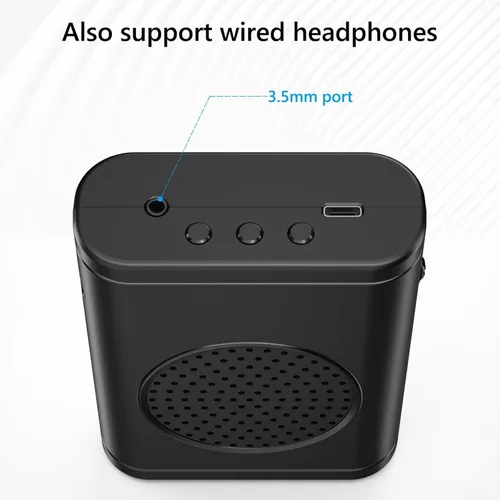 Miniatura 8 de Amplificador de voz inalámbrico con micrófono Lavalier inalámbrico, altavoz Bluetooth, sistema PA, soporte USB/TF/SD, micrófono omnidireccional