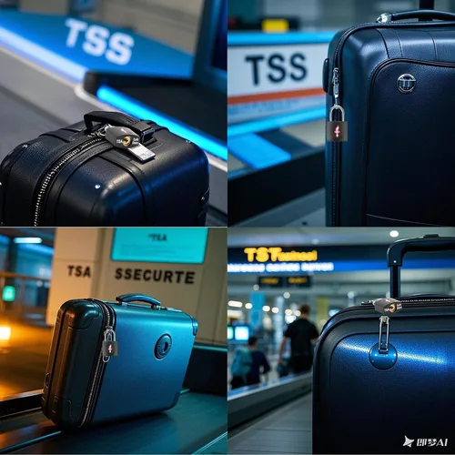 Miniatura 3 de Paquete de 4 cerraduras de equipaje cuadradas de neón aprobadas por la TSA con llave para maleta, mochila para portátil, accesorios de viaje