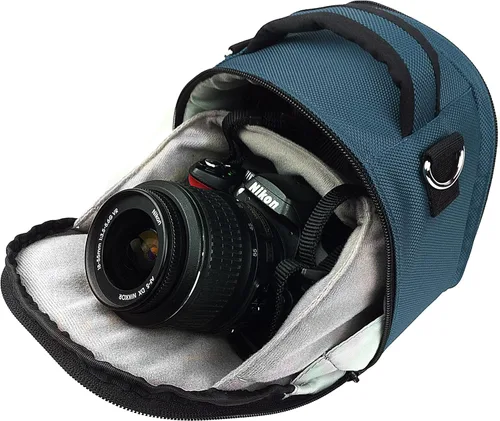 Miniatura 4 de VanGoddy Laurel - Funda de transporte para cámara Canon EOS, RP, R, Rebel DSLR, Full Frame y cámaras sin espejo Azul marino