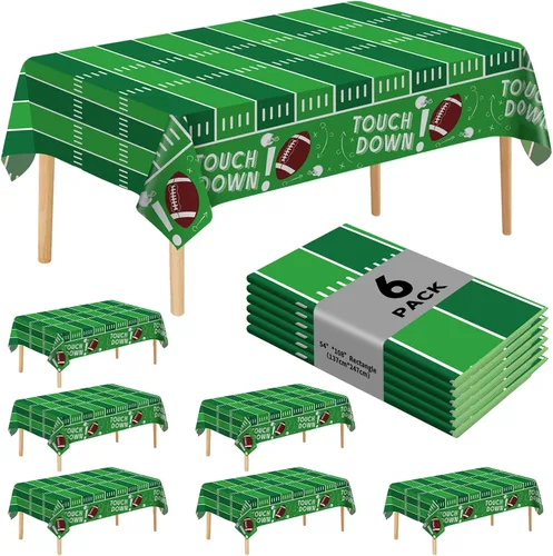 Miniatura 23 de Paquete de 6 manteles de plástico desechables patrióticos de 54 x 108 pulgadas, para fiestas con temática conmemorativa, desechables para mesas de 6