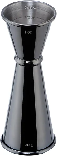 Medidor para barman, Briout Jigger doble de cóctel japonés de primera calidad, acero inoxidable grado alimenticio 304, 2 OZ 1 OZ con mediciones en