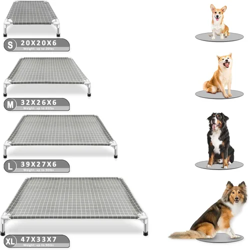 Miniatura 6 de Cama elevada para mascotas, cama para perros pequeños, cama elevada para perros pequeños para uso en interiores y exteriores para mascotas pequeñas