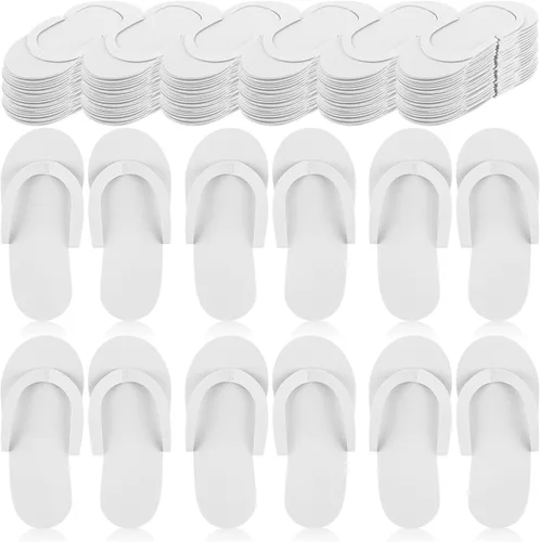 Miniatura 8 de Geyoga 48 pares de pantuflas desechables de pedicura de espuma, desechables, para spa, pedicura, para mujeres, salón de manicura, spa (coloridas)