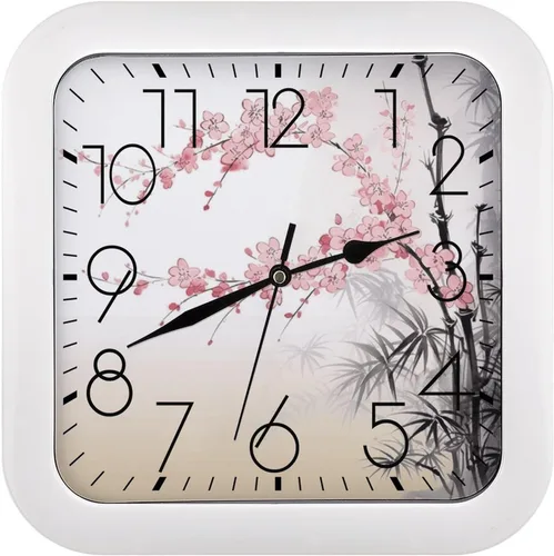 Miniatura 16 de 10" Square Modern Wall Clock,Different Heart Patterns Print Kitchen Clocks Wall Battery Operated,Silent Non Ticking Unique Funny Cute Wall Clock for
