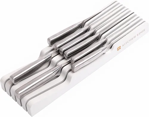Miniatura 9 de KitchenEdge Organizador de Soporte de Bloque de Cuchillos de Cocina de Bambú - Sostiene 5 Cuchillos Largos + 6 Cortos (No Incluidos), Se Adapta a