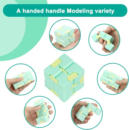 Miniatura 2 de WUQID Infinity Cube - Juguete antiestrés para niños y adultos, bonito, pequeño, accesorio único para aliviar la ansiedad y pasar el tiempo