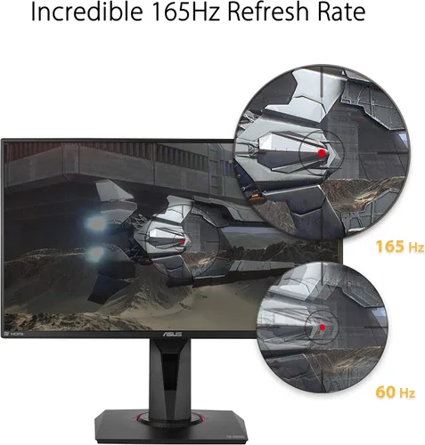 Miniatura 3 de ASUS TUF Gaming VG259QR - Monitor para juegos de 24.5 pulgadas, 1080P Full HD, 165Hz (soporta 144 Hz), 1 ms, desenfoque de movimiento extremadamente