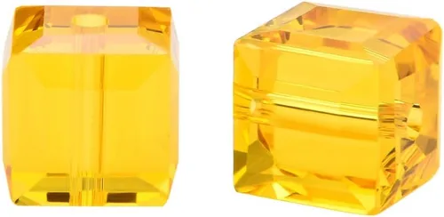 Miniatura 20 de 50 piezas Adabele cuentas austriacas de 6 mm de cristal facetado en cubo amatista sueltas, compatibles con cristales Swarovski Preciosa 5601 SSC611