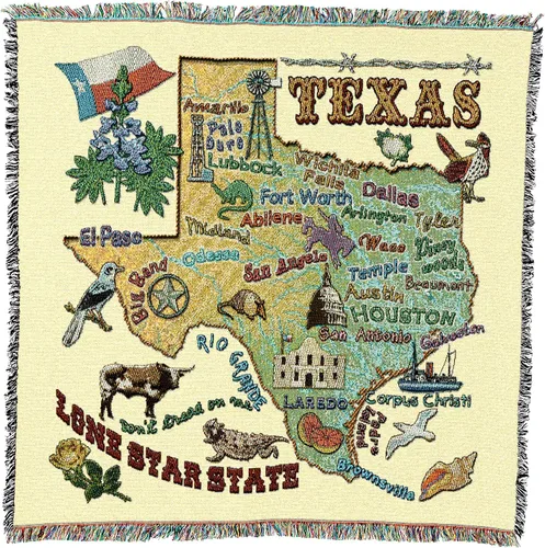 Miniatura 29 de Pure Country Weavers State of Alabama - Manta cuadrada para regalo, manta de tapiz tejida de algodón, fabricada en los Estados Unidos