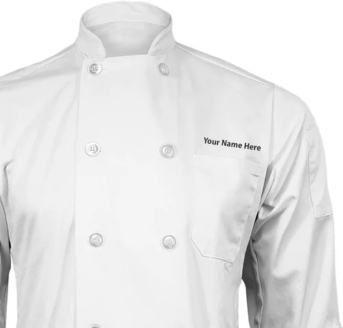 Miniatura 2 de ChefsCloset Abrigo de chef bordado blanco personalizado chaqueta de chef 3XL