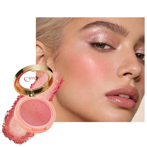 Miniatura 15 de Oulac Polvo de maquillaje de rubor marrón ciruela, mezcla de rubor en crema de color rico, piel bronceada mate natural, vegano y libre de crueldad