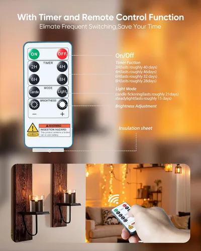 Miniatura 3 de Homemory Paquete de 12 velas sin llama votivas LED con control remoto de más de 400 horas, temporizador de 2/4/6/8 horas, velas de té que funcionan