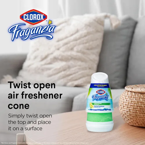 Miniatura 3 de Clorox Fraganzia - Ambientador de gel con aroma a orquídea isla, sin enchufe, sin batería, para habitaciones pequeñas, armarios, cocinas, baños