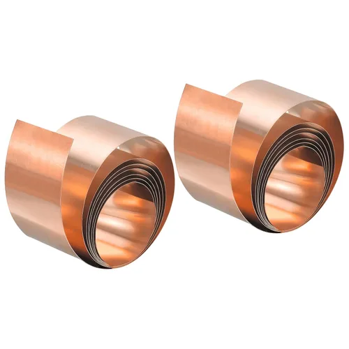 Miniatura 8 de Uxcell Hoja de rollo de hoja de cobre, 3 piezas 0.000x3.937x39.370 in rollo de hoja de cobre puro para manualidades, reparaciones eléctricas, puesta