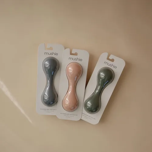 Miniatura 7 de mushie Juguete de sonajero de silicona para bebé A partir de 3 meses (natural)