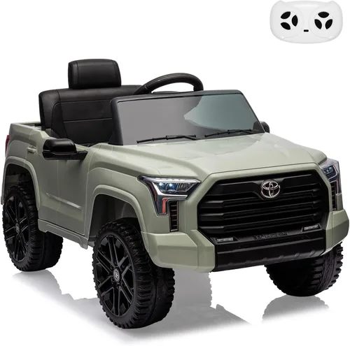 Camión de Juguete, Toyota Tundra con Licencia de 12V Camión de Juguete con Control Remoto, Auto Eléctrico a Batería con Ruedas Resistentes al