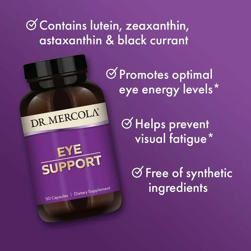Miniatura 4 de Dr. Mercola Soporte ocular - Apoya la salud ocular y visual - con luteína, zeaxantina, astaxantina orgánica y grosella negra - Sin OMG, sin gluten